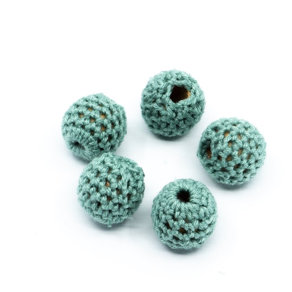 18 mm Crochet Beads, Knitting Beads, Handmade, Pattern Beads, Crochet Balls For Handmade, Schnullerkette, Wooden Beads