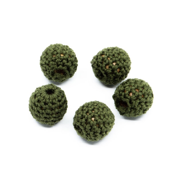 18 mm Crochet Beads, Knitting Beads, Handmade, Pattern Beads, Crochet Balls For Handmade, Schnullerkette, Wooden Beads