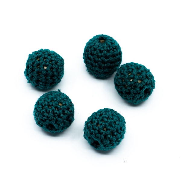 18 mm Crochet Beads, Knitting Beads, Handmade, Pattern Beads, Crochet Balls For Handmade, Schnullerkette, Wooden Beads