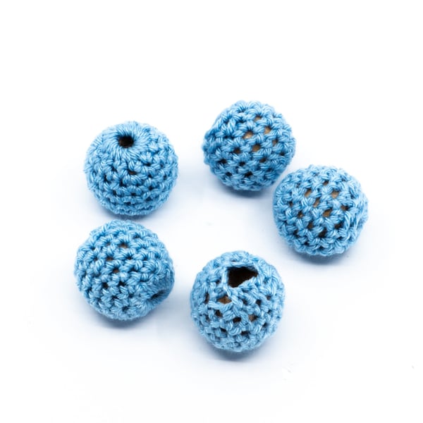 18 mm Crochet Beads, Knitting Beads, Handmade, Pattern Beads, Crochet Balls For Handmade, Schnullerkette, Wooden Beads