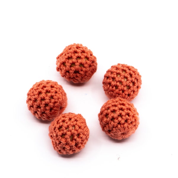 18 mm Crochet Beads, Knitting Beads, Handmade, Pattern Beads, Crochet Balls For Handmade, Schnullerkette, Wooden Beads