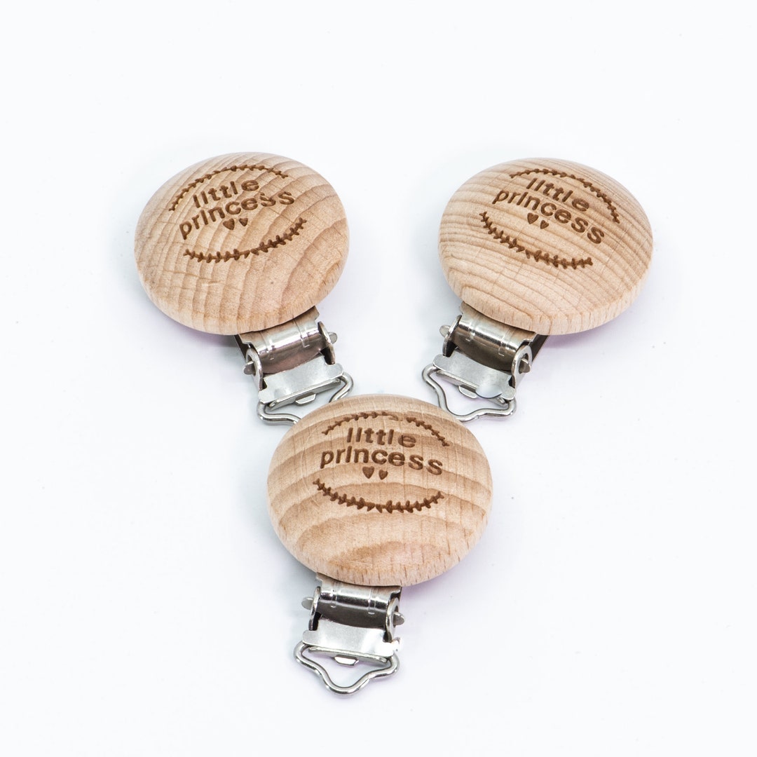 35mm Round Burning Wooden Clip Pacifier Clips Premium Wood Etsy Canada