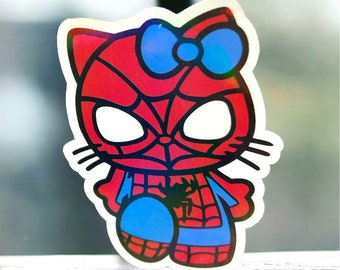 Kitty Super Cutie Spider-Girl Funny Sticker (Holographic)