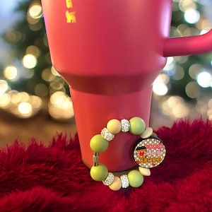 Beautiful “Mama Needs Coffee” Design Stanley Insulated Cup Charm, Stanley Cup Accessory, Tumbler Handle Cup Charm, Great Gifts