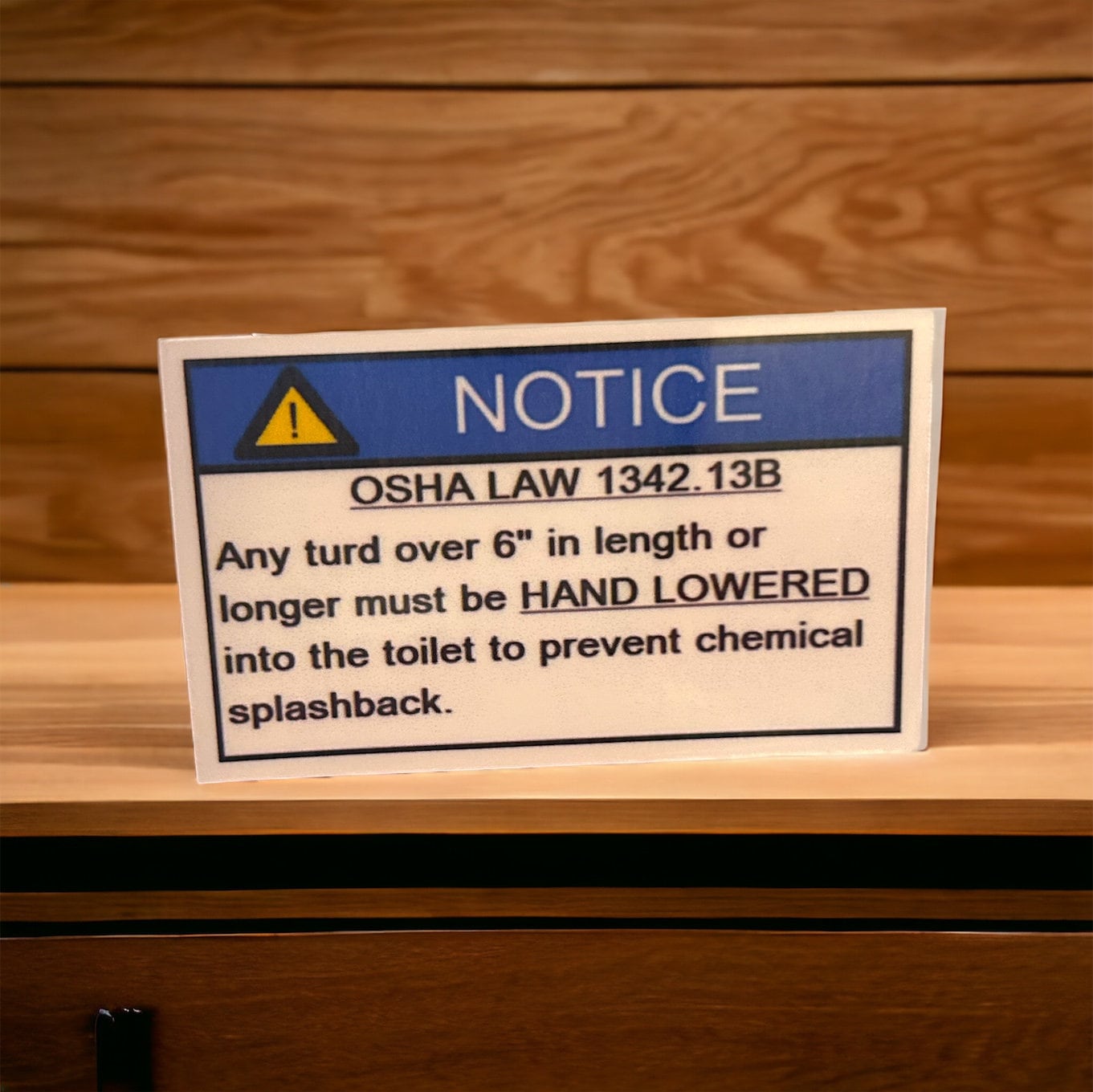 OSHA Turd Law HardHat/Lunchbox Sticker (Holographic)