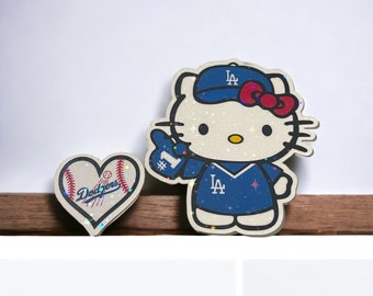 Kitty Dodgers Sticker 2-pack (Glittery/Sparkly Stars)