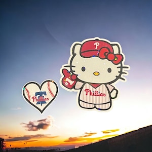 Kitty Phillies #2 Sticker Glittery/Sparkly 2-Pack