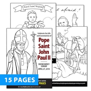 Pope Saint John Paul II Coloring Download [15 pages]