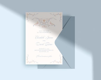 Save The Date Invitation, Elegant Garden Save The Date Invitation Template, Dreamy Outdoor Wedding Save The Date, 5x7 Save The Date Invite