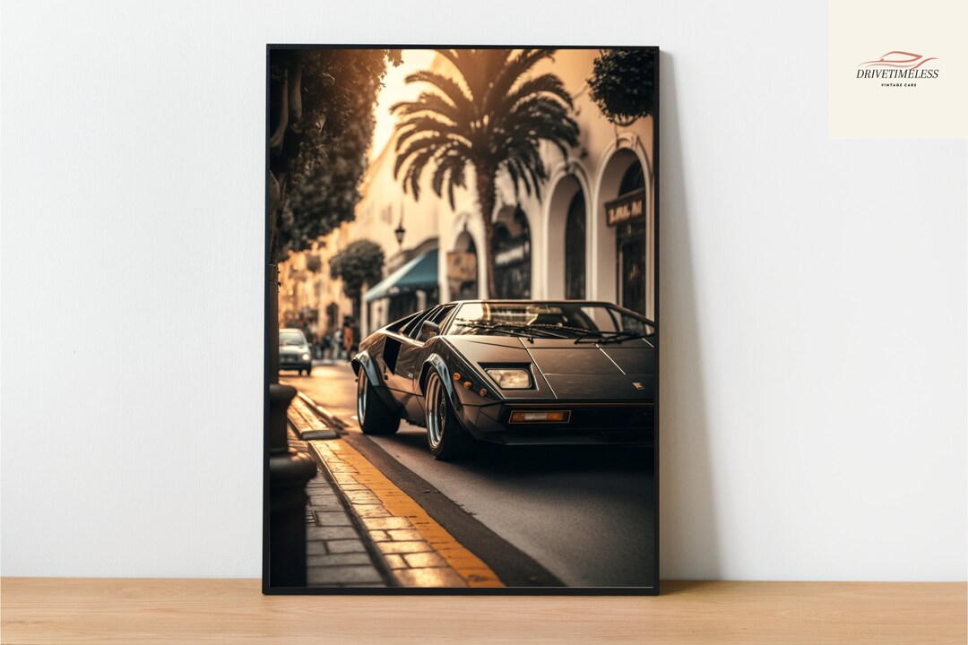 Lamborghini Countach Wall Art Car Poster Etsy