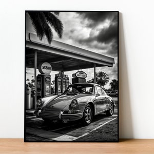 Vintage Porsche 911 | poster print | vintage car print | Porsche car print | vintage Porsche car print