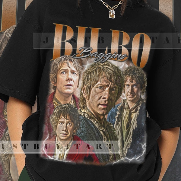 Limited Bilboo Baggins Shirt Gift Movie Bilboo Baggins T-Shirt Bootleg Bilboo Baggins Sweatshirt Homage Retro Unisex Graphic Tee FM192