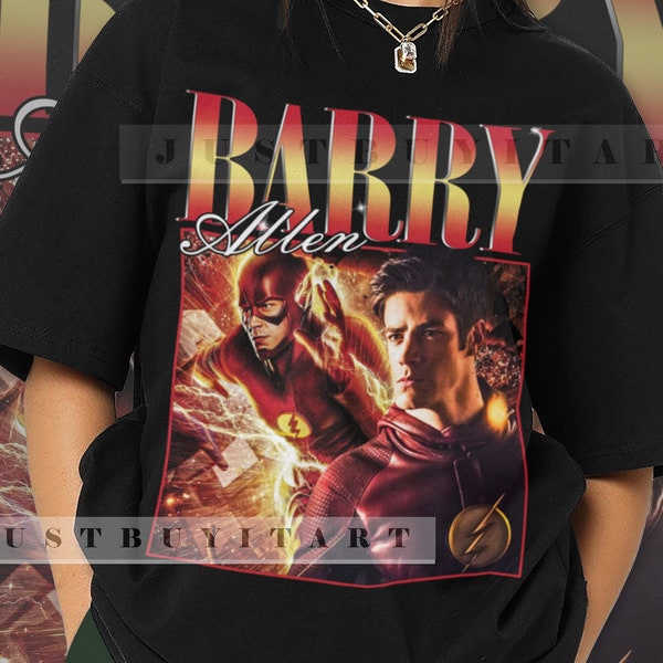 Limited Barry Allen Shirt Gift Movie Barry Allen T-Shirt Bootleg Barry Allen Sweatshirt Homage Retro Unisex Graphic Tee FM474