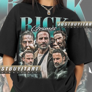 Rick Grimes Shirt Gift Movie Rick Grimes T-Shirt Bootleg Rick Grimes Sweatshirt Homage Retro Unisex Graphic Tee FM1067