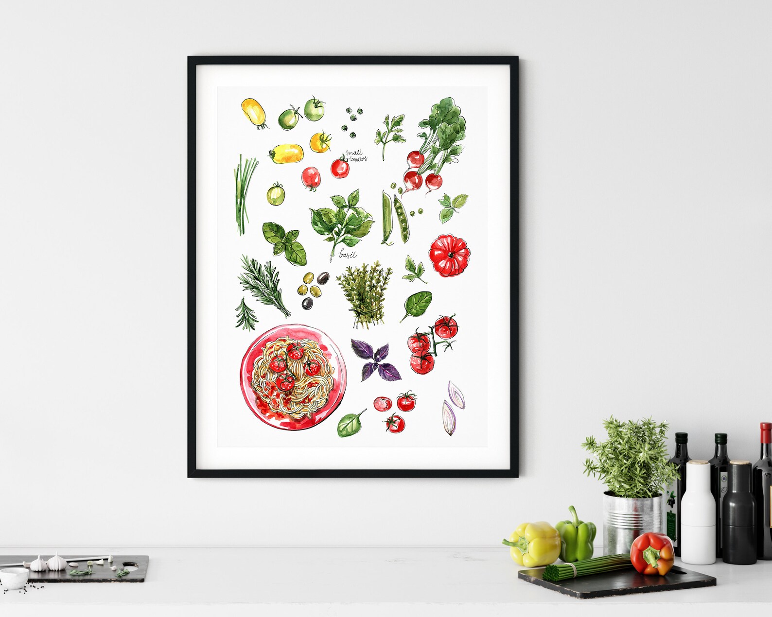 Kitchen Printable Art. Food Watercolor Poster. A2 Print Based Etsy