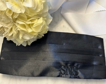 Monogrammed Men's Formal Cummerbund