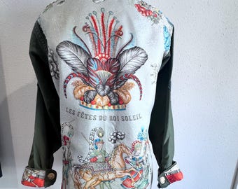 Vintage US Army Jacket with altered scarf size small