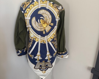 Vintage US Army Jacket with altered scarf size Small