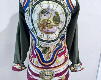 Vintage US Army Jacket with altered scarf size medium