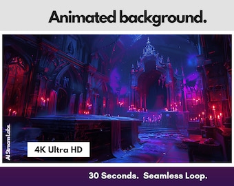 4K Animierter Hintergrund Vampir Gothic Coffin Hall | In diesem Shop findest du eine große Auswahl! Bonus Handy Wallpaper