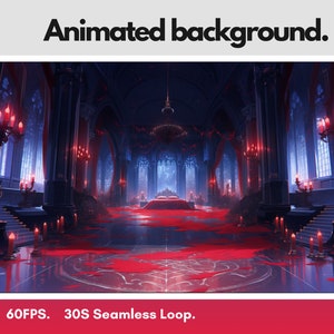 Vampire Gothic Animated Background: VTuber, Twitch, YouTube (Bonus Wallpaper)