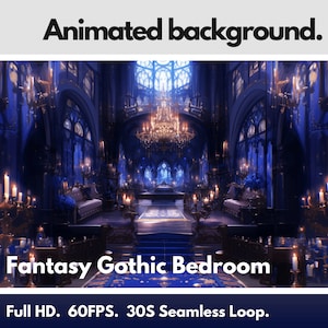 Gothic Cathedral Animated Background: Halloween VTuber Stream (MP4 & Wallpaper)