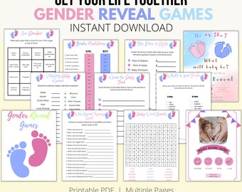 Gender Reveal Games | Baby Shower Gender | Gender Reveal Party | Baby Shower Games | Baby Bingo Game,