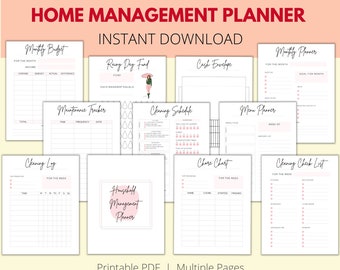 Home Management Planner: Declutter Checklist, Life Organizer (PDF)