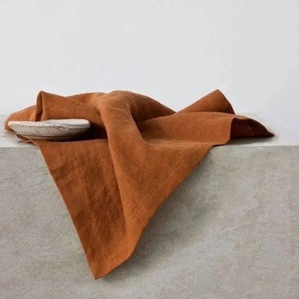 Burnt Orange Napkins Etsy