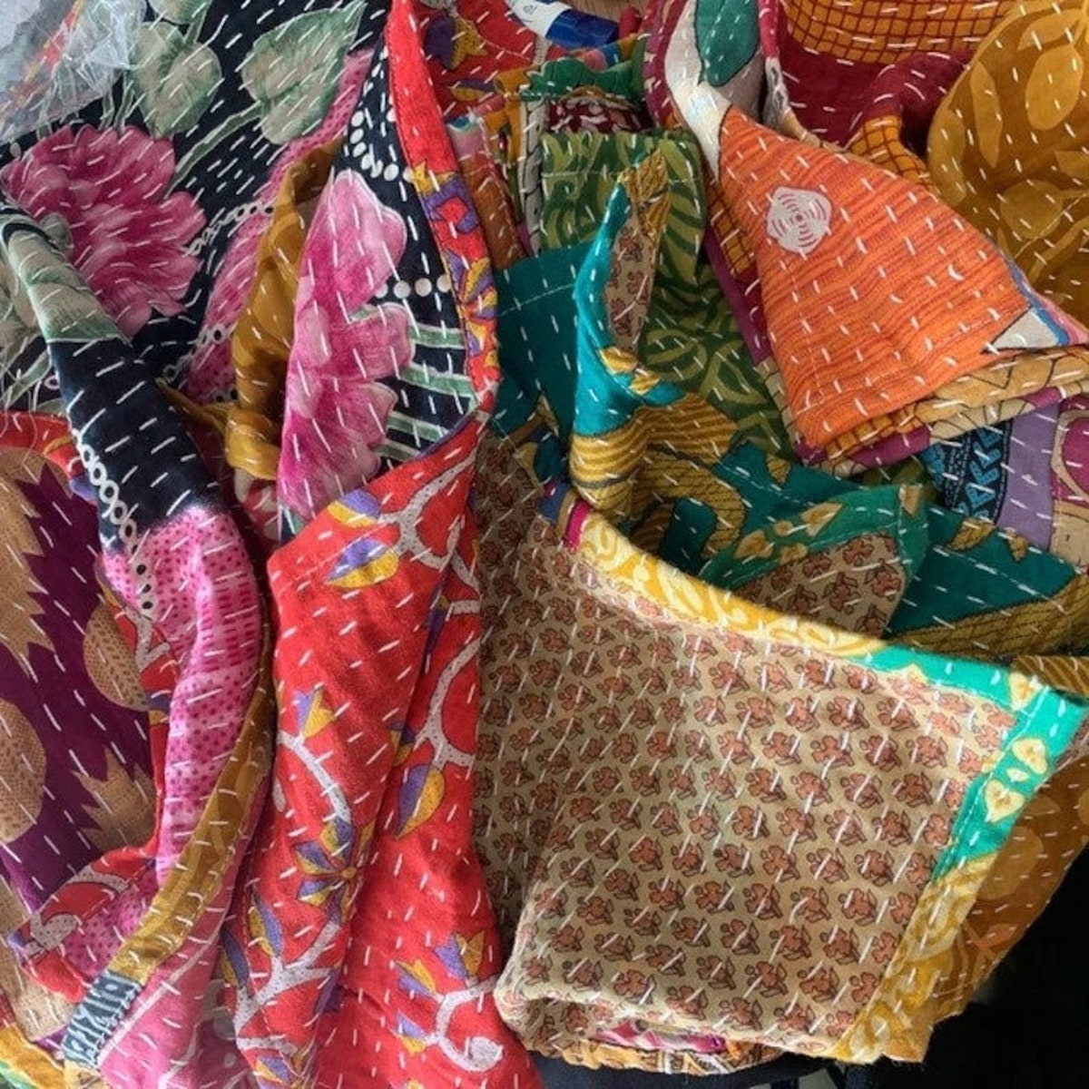 14"x14" (set of 10) - 100%cotton Kantha Napkins for Dinning Table Mix and Match - Etsy