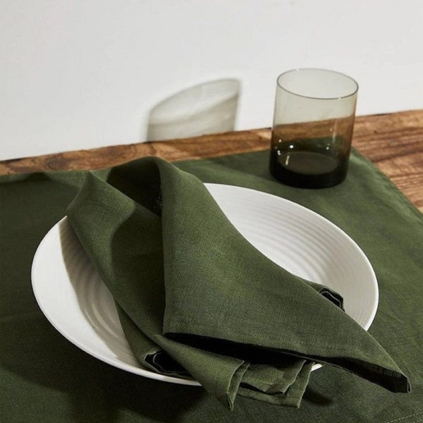 Olive Green Cotton Napkin, Washable Napkins, Handmade Napkin, Table Napkins Perfect For Wedding Napkins Pure Cotton Napkins party Napkins