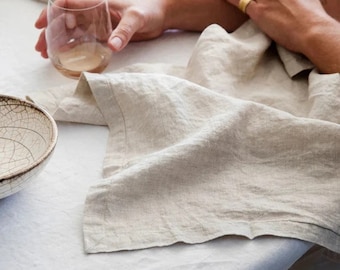 Lot de 100 serviettes de table en coton naturel pour salle à manger ou pour les repas de tous les jours à la maison/pour un mariage/une table de fête, serviettes de cuisine en cadeau.