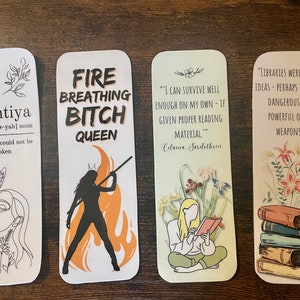 Throne of Glass series inspired bookmarks