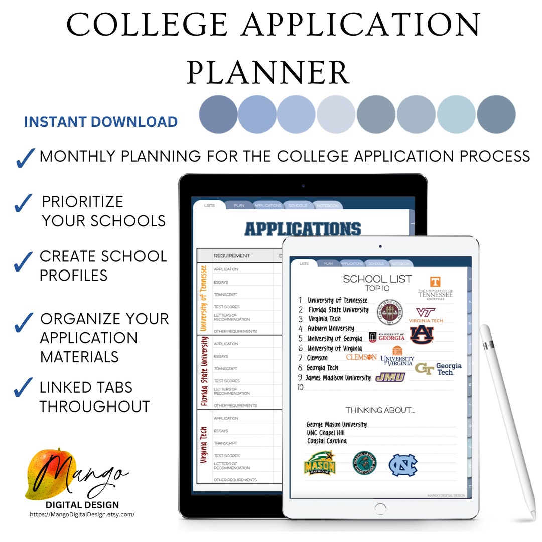 College Planner, College Application Organizer, Student Planner, High ...