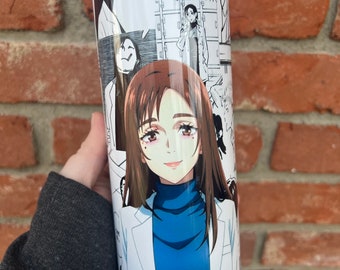 Gobelet 20 oz, gobelet inspiré des dessins animés, gobelet avec couvercle, tasse anime, cadeau pour elle, cadeau pour lui, café glacé