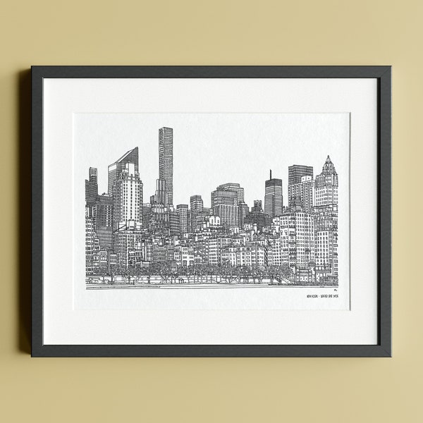 Affiche de New York - Upper East Side - Édition limitée par Paper and Pen