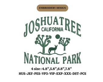 JOSHUA TREE national park  embroidery machine design