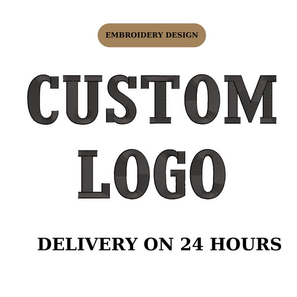 CUSTOM embroisdery machine design logo Custom Embroidery Pattern Custom Digitizing Embroidery Designs