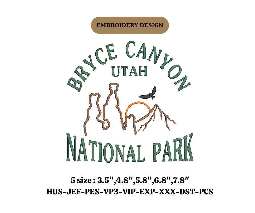 Bryce Canyon National Park Embroidery Design National Park Crew