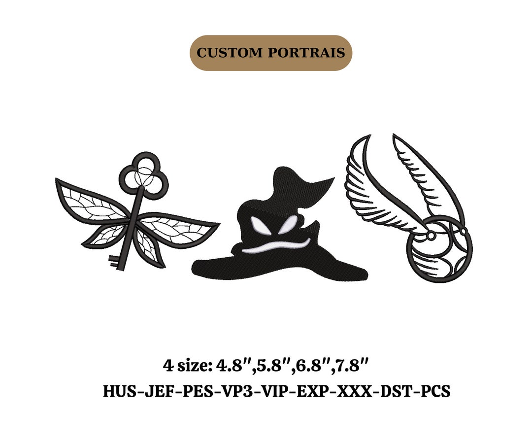 Ollivanders Wand Shop Wizard Book Embroidery Machine Design ...