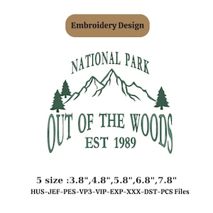 Out of the woods national park embroidery design ,instal dowload,Vintage,Crewneck,