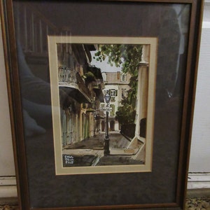 Paul De la Fille ha elencato la pittura a tecnica mista Cabildo originale dell'artista di New Orleans
