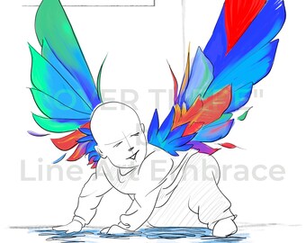 Arte de línea de bebé, arte de bebé para guardería, minimalista, recién nacido, decoración de guardería, dibujo de línea de bebé, impresión de pared de bebé, arte de bebé mínimo