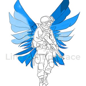 Line Art Soldier, Line Art Army, Arctic Camo, Line Art Military, Minimalist Military Line Art, Angelic Soldier, Soldier Drawing