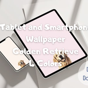 Golden Retrieve Wallpaper Smartphone lock screen Golden Retrieve pastel wallpaper soft color wallpaper for phone wallpaper for lockscreen