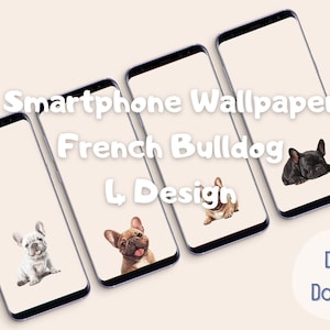 French Bulldog Wallpaper Smartphone lock screen French Bulldog pastel wallpaper Yellow wallpaper for phone wallpaper for lockscreen