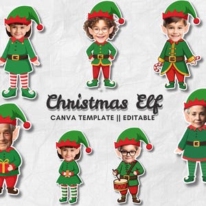 Christmas Elf Photo – Add Your Own Face | Elf Face Blank | Holiday Craft & Christmas Decor