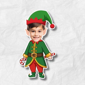 Christmas Elf Photo – Add Your Own Face | Elf Face Blank | Holiday Craft & Christmas Decor