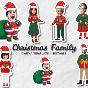 Christmas Family Photo – Santa Face Cutout | Add Your Own Photo | Personalized Holiday Bulletin Board & Christmas Decor