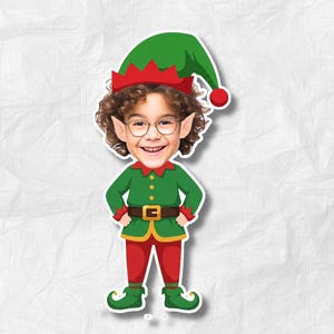 Christmas Elf Photo – Add Your Own Face | Elf Face Blank | Holiday Craft & Christmas Decor